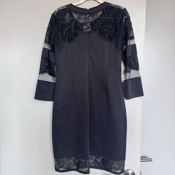 Tadashi Shoji Corisande Fringe Dress in Black Medium - Picture 5 of 6
